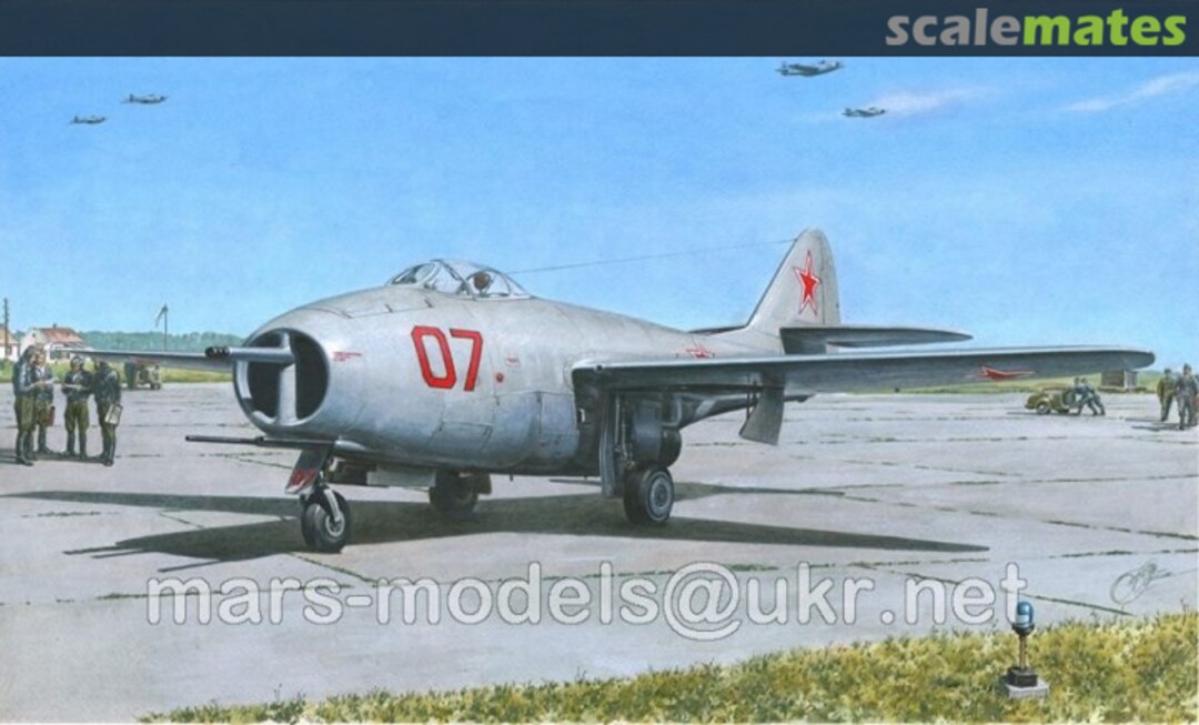 Boxart Mikoyan-Gurevich MiG-9 48102 Mars Models Boxart Mikoyan-Gurevich MiG-9 48102 Mars Models