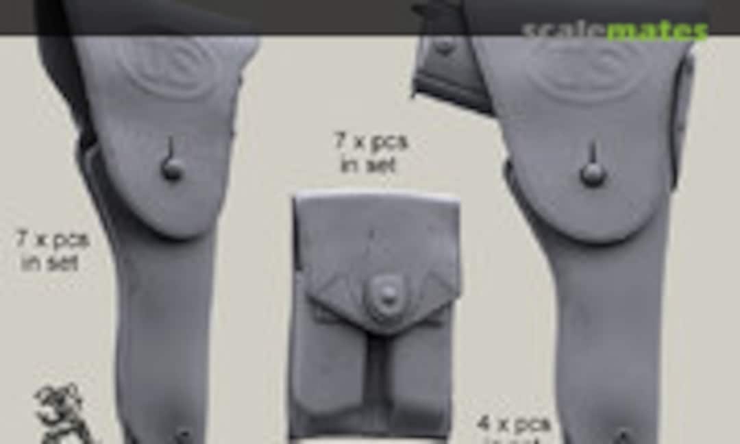 1:35 M1911 - M1911A1 .45 Automatic Colt Pistol in Holster & Pouches w/Spare Mags (Live Resin LRE-35258) LRE-35258