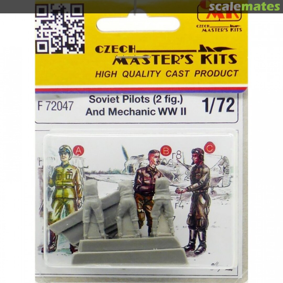 Boxart Soviet Pilots (2 fig.) And Mechanic WW II F 72047 CMK
