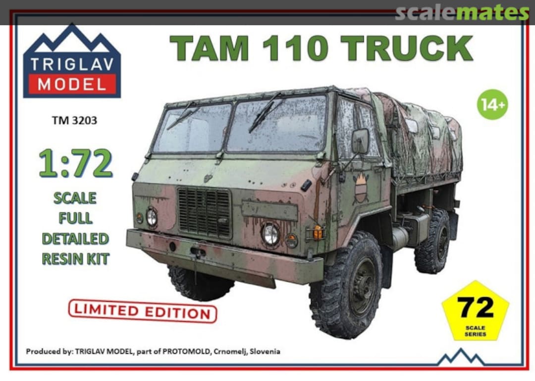 Boxart TAM 110 Army truck TM3203 Triglav model Boxart TAM 110 Army truck TM3203 Triglav model