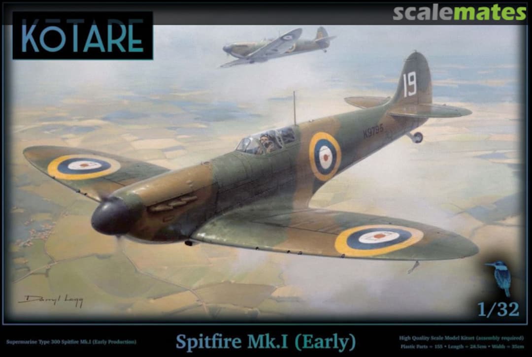 Boxart Spitfire Mk.Ia (Early) K32004 Kotare Boxart Spitfire Mk.Ia (Early) K32004 Kotare