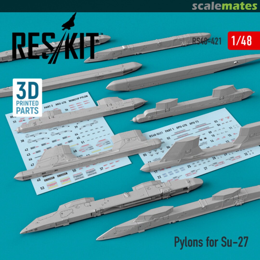 Boxart Su-27 Flanker - Pylons RS48-0421 ResKit Boxart Su-27 Flanker - Pylons RS48-0421 ResKit