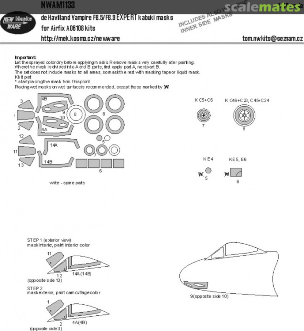 Boxart de Havilland Vampire FB.5/FB.9 EXPERT kabuki masks NWAM1133 New Ware Boxart de Havilland Vampire FB.5/FB.9 EXPERT kabuki masks NWAM1133 New Ware