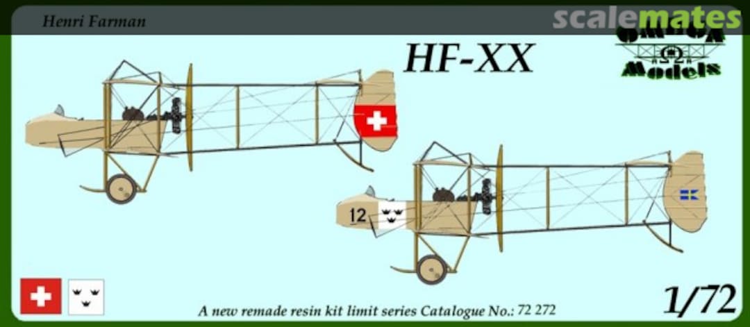 Boxart Henri Farman HF-XX 72272 Omega Models Boxart Henri Farman HF-XX 72272 Omega Models