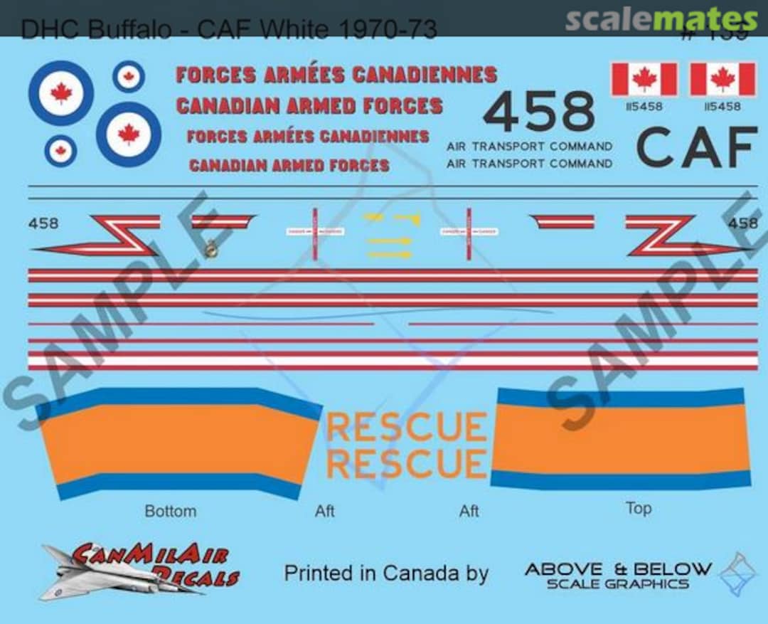 Boxart DeHavilland Canada CC-115 Buffalo 139 Above & Below Graphics Boxart DeHavilland Canada CC-115 Buffalo 139 Above & Below Graphics