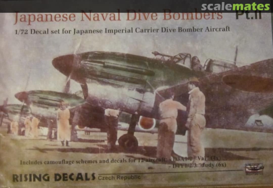 Boxart Japanese Naval Dive Bombers Part 2 RD72056 Rising Decals Boxart Japanese Naval Dive Bombers Part 2 RD72056 Rising Decals