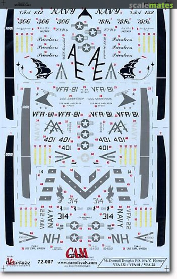 Boxart McDonnell Douglas F/A-18A/C Hornet 72-007 CAM