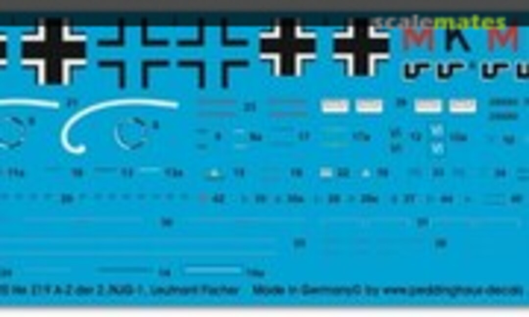 1:48 He 219A-2 der 2./NJG 1 Lt. Fischer (Peddinghaus-Decals EP 2720) EP 2720