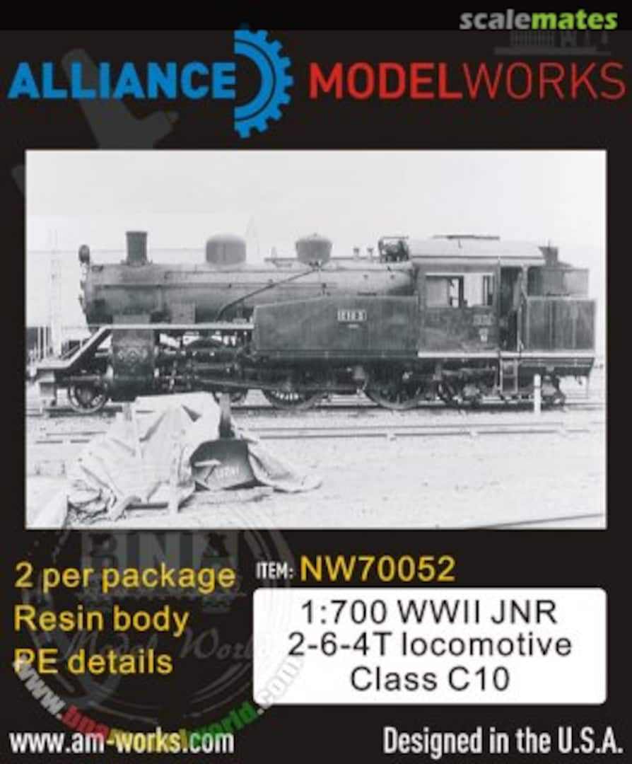 Boxart WWII JNR 2-6-4T Locomotive Class C10 (2pcs) NW70052 Alliance Model Works Boxart WWII JNR 2-6-4T Locomotive Class C10 (2pcs) NW70052 Alliance Model Works
