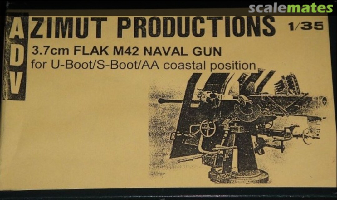 Boxart 3,7cm Flak M42 Naval Gun for U-Boat.S-Boat/AA Coastal Postition 35M002 ADV Azimut Boxart 3,7cm Flak M42 Naval Gun for U-Boat.S-Boat/AA Coastal Postition 35M002 ADV Azimut