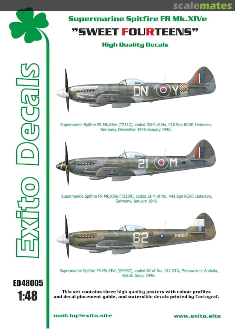 Boxart Sweet Fourteens ED48005 Exito Decals Boxart Sweet Fourteens ED48005 Exito Decals