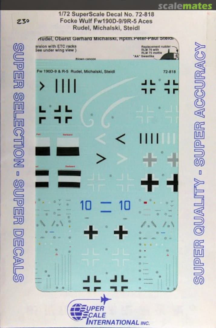 Boxart Focke-Wulf Fw190D-9/9R-5 Aces 72-818 SuperScale International Boxart Focke-Wulf Fw190D-9/9R-5 Aces 72-818 SuperScale International