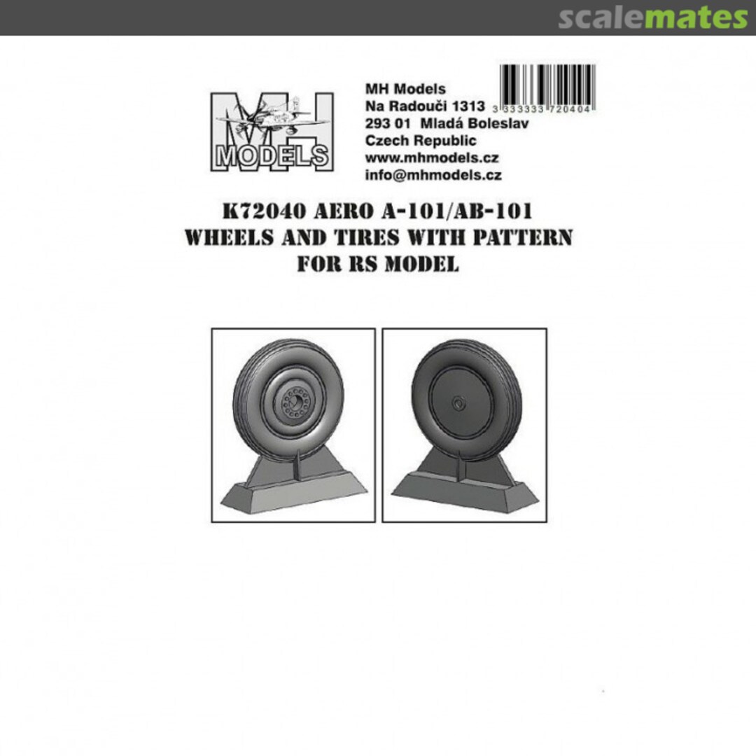 Boxart Aero A-101/AB-101 wheels and tires, with pattern K72040 MH Models Boxart Aero A-101/AB-101 wheels and tires, with pattern K72040 MH Models