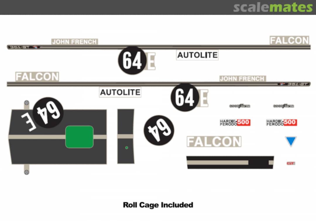 Boxart Ford Falcon XY - #64E Bathurst Decal Kit DDAAC018 DDA Boxart Ford Falcon XY - #64E Bathurst Decal Kit DDAAC018 DDA