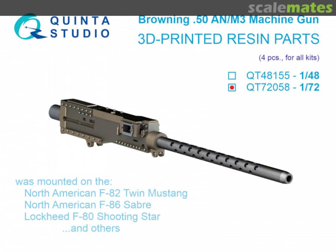 Boxart Browning .50 ANM3 Aircraft Machine Gun (4pcs) QT72058 Quinta Studio Boxart Browning .50 ANM3 Aircraft Machine Gun (4pcs) QT72058 Quinta Studio
