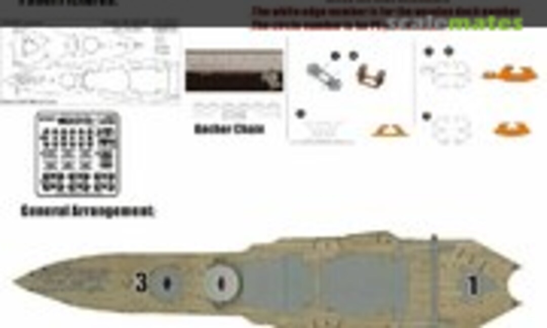 1:350 WWII HMS Warspite Battleship Wood Deck (Wood Hunter W35033) W35033