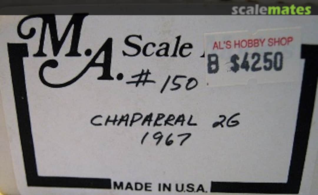 Boxart Chaparral 2G 150 MA Scale Models
