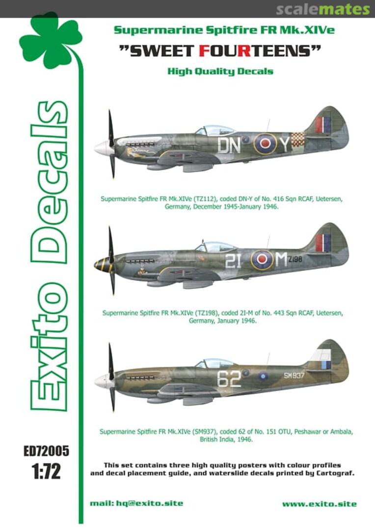 Boxart Sweet Fourteens ED72005 Exito Decals Boxart Sweet Fourteens ED72005 Exito Decals