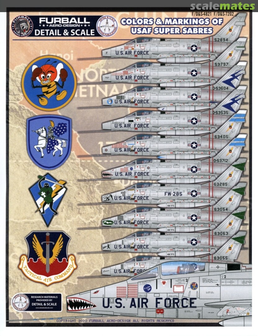 Boxart Colors & Markings of USAF Super Sabres F/D&S-4821 Furball Aero-Design Boxart Colors & Markings of USAF Super Sabres F/D&S-4821 Furball Aero-Design