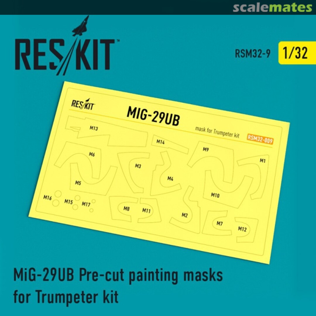 Boxart MiG-29UB - pre-cut painting masks RSM32-0009 ResKit