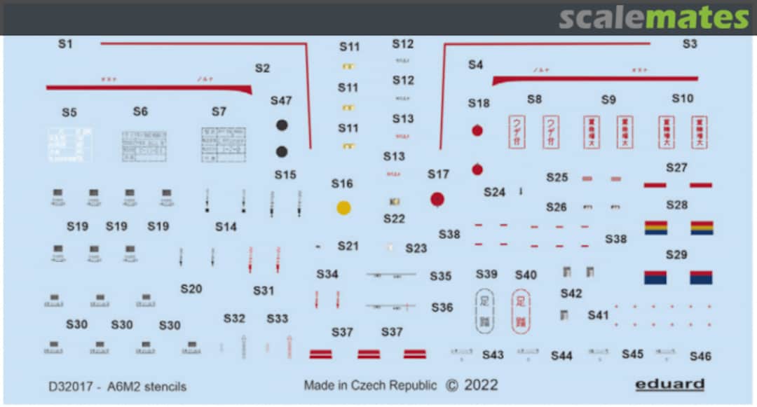 Boxart A6M2 stencils D32017 Eduard Boxart A6M2 stencils D32017 Eduard