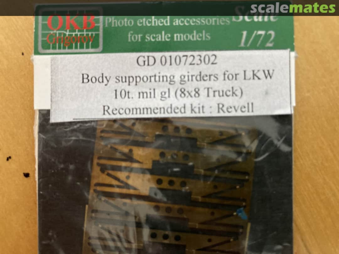 Boxart Body supporting girders for LKW 10t. mil gl (8x8 Truck) GD 01072302 OKB Grigorov Boxart Body supporting girders for LKW 10t. mil gl (8x8 Truck) GD 01072302 OKB Grigorov
