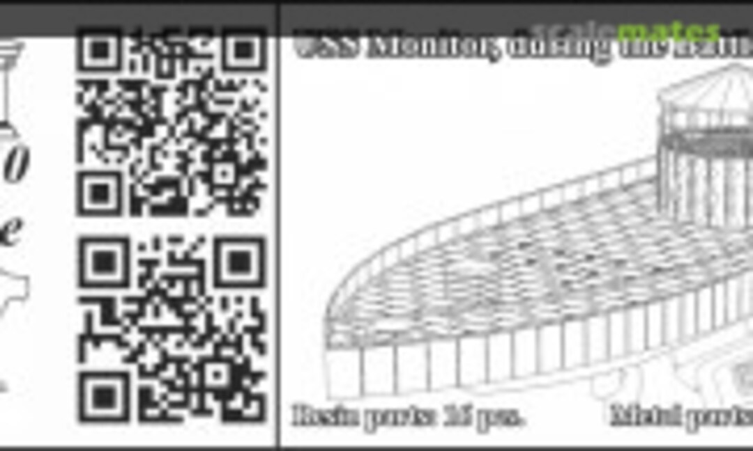 1:350 USS Monitor, during the Battle of Hampton Roads (OKB Grigorov N351002) N351002