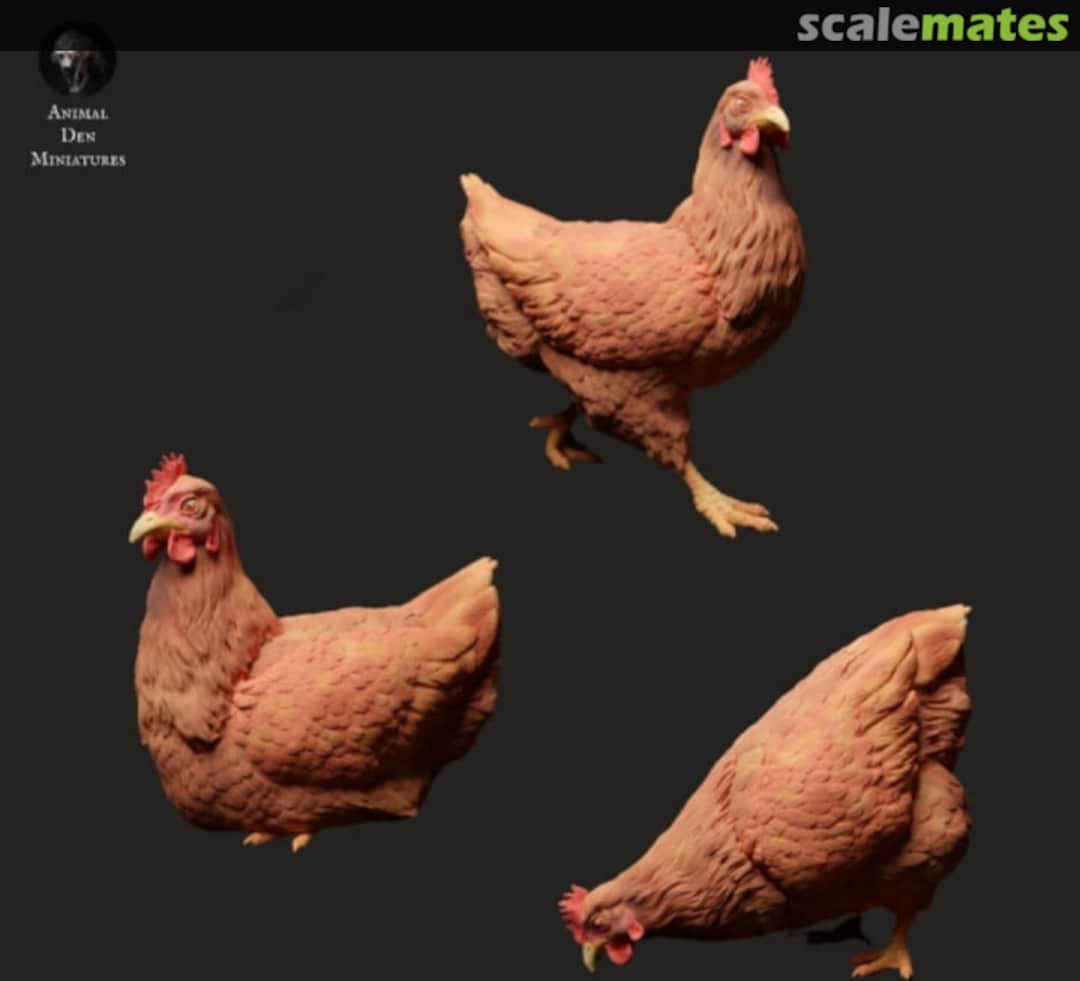 Boxart Hens - set of 6 pieces 72130308 EMP3d