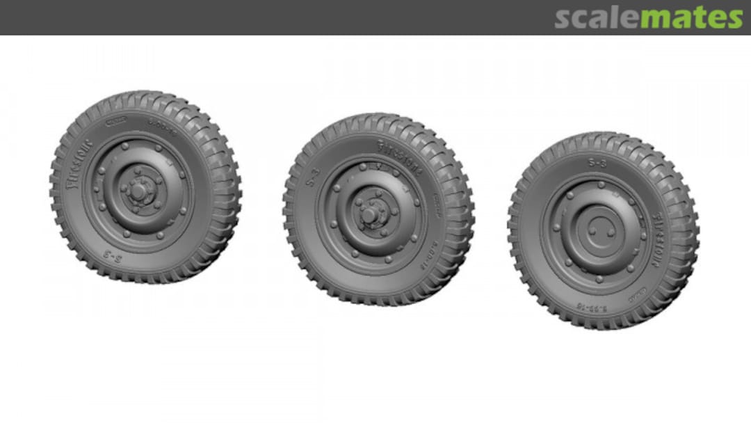 Boxart Wheels for Jeep Willys with Chains (Underinflated) T067-48 Firma49 Boxart Wheels for Jeep Willys with Chains (Underinflated) T067-48 Firma49
