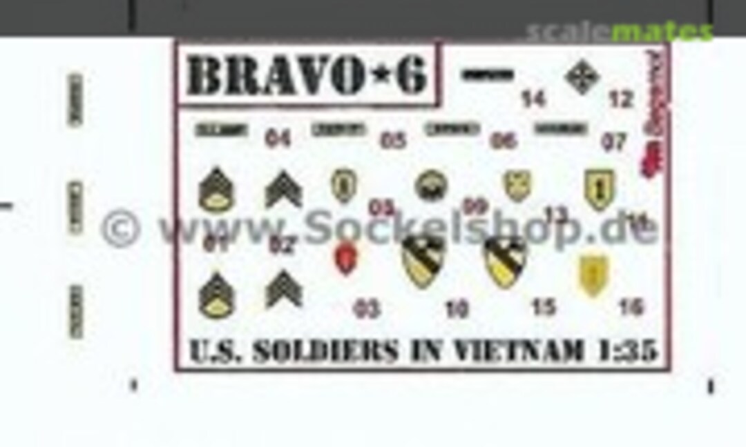 1:35 Vietnam Uniform Badges (Bravo-6 B6-DECALS)
