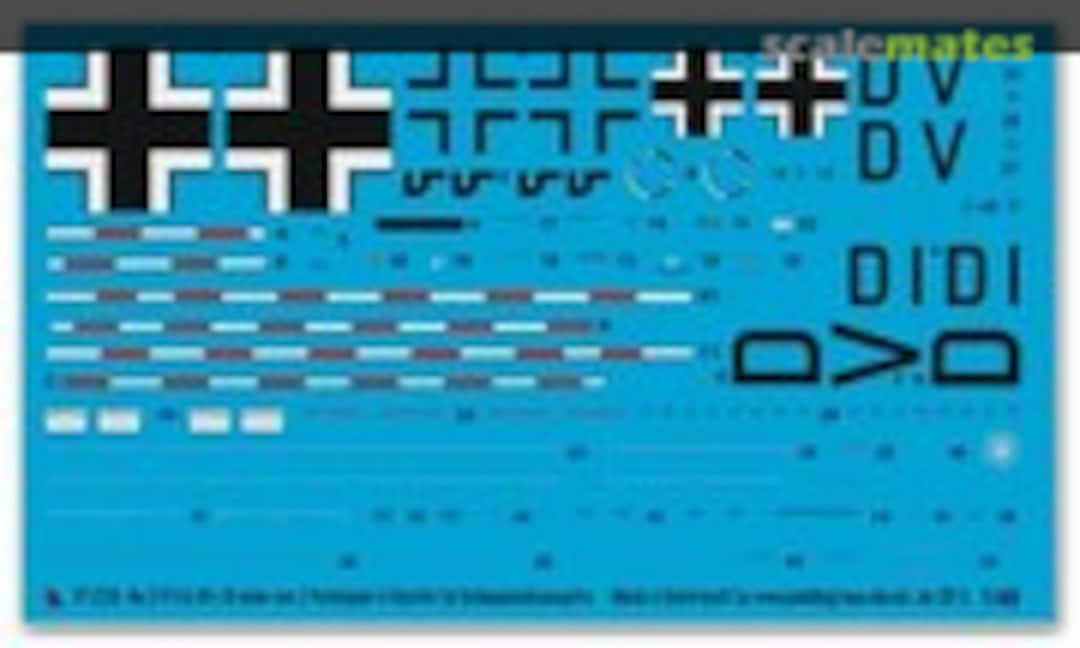 1:48 He 219V-6 DV+DI einer von 3 Prototypen in Rechlin für Schleudersitzversuche (Peddinghaus-Decals EP 2725) EP 2725