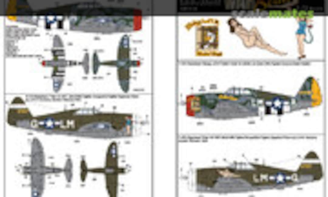 1:72 P-47D Thunderbolt Razorback "Button Nose" & "Triss" (Kits-World KW172129) KW172129
