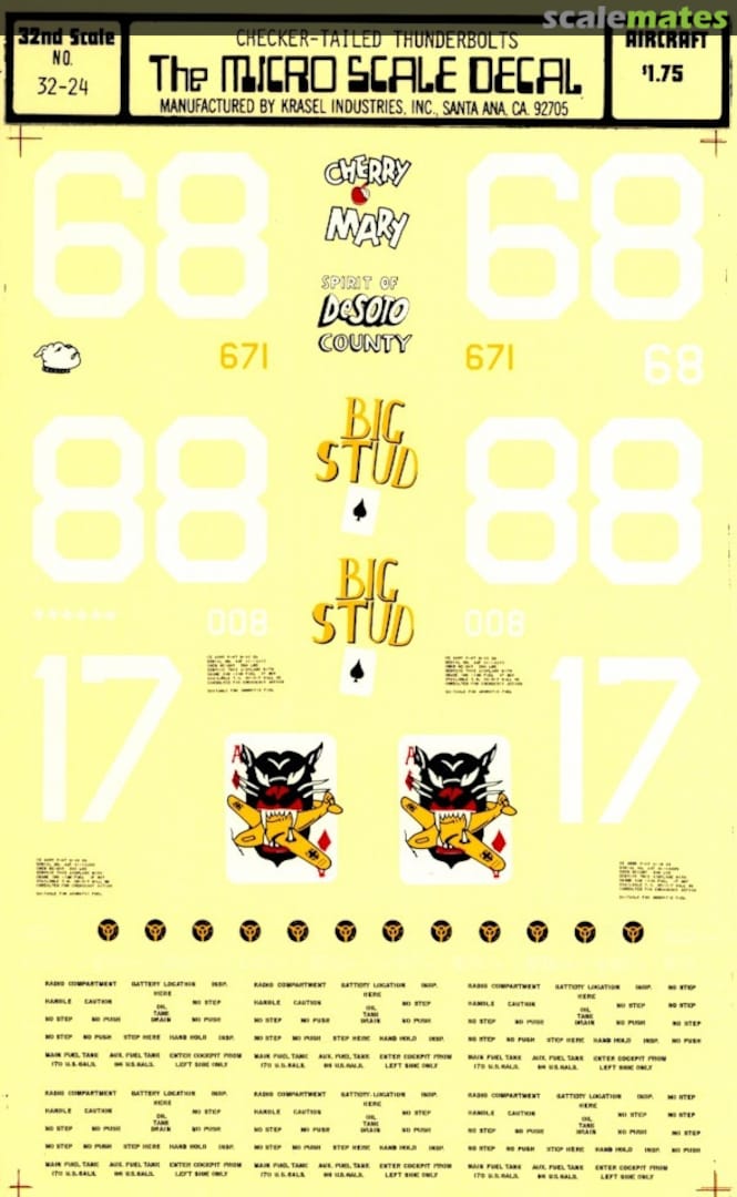 Boxart Checker-Tailed Thunderbolts 32-24 Microscale Boxart Checker-Tailed Thunderbolts 32-24 Microscale