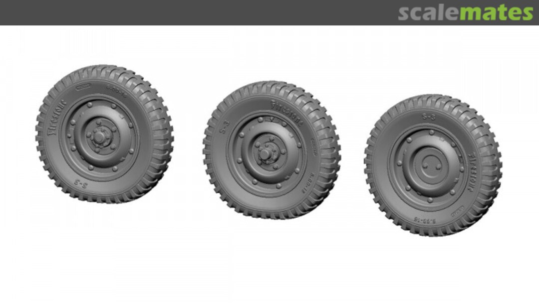 Boxart Wheels for Jeep Willys with Chains (Underinflated) T067-72 Firma49 Boxart Wheels for Jeep Willys with Chains (Underinflated) T067-72 Firma49