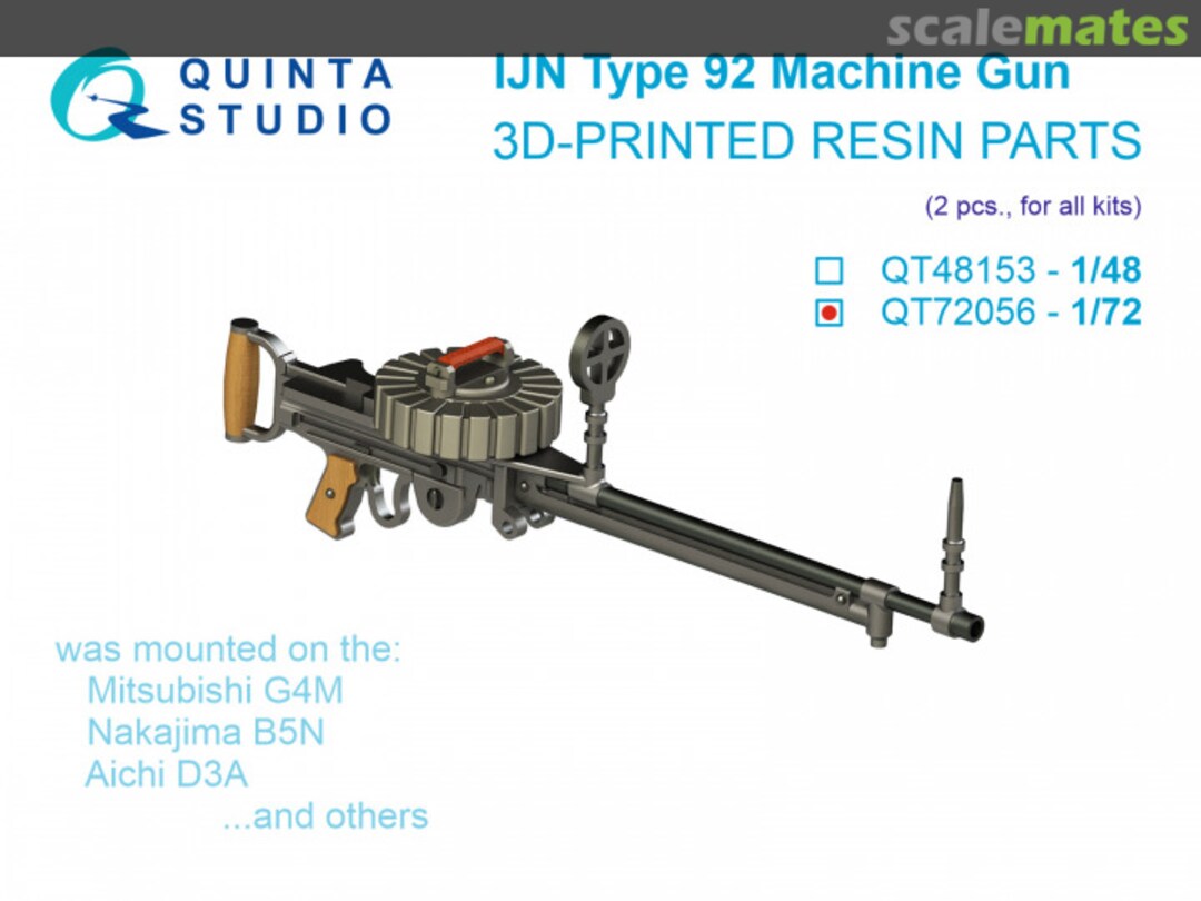 Boxart Type 92 Aircraft Machine Gun (2pcs) QT72056 Quinta Studio Boxart Type 92 Aircraft Machine Gun (2pcs) QT72056 Quinta Studio