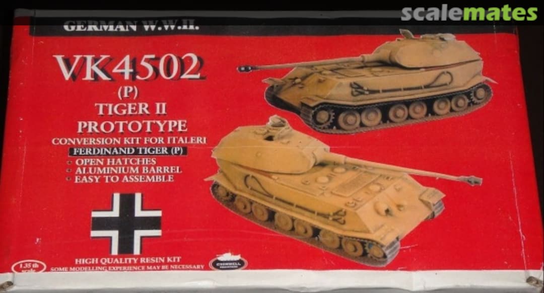 Boxart VK4502(P) Tiger II prototype CA43 Cromwell Models Boxart VK4502(P) Tiger II prototype CA43 Cromwell Models