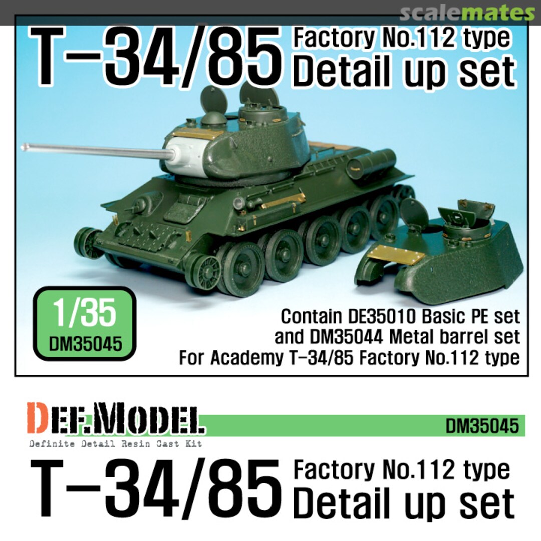 Boxart T-34/85 Factory No.112 Detail Up Set DM35045 Def.Model Boxart T-34/85 Factory No.112 Detail Up Set DM35045 Def.Model