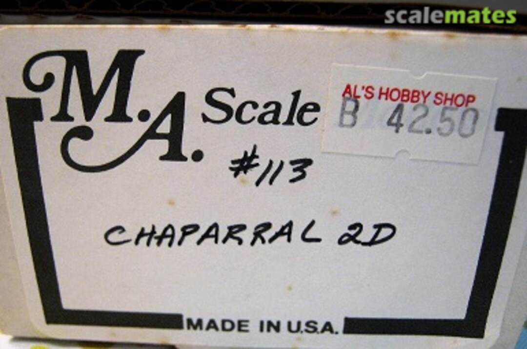 Boxart Chaparral 2D "COX" 113 MA Scale Models Boxart Chaparral 2D "COX" 113 MA Scale Models