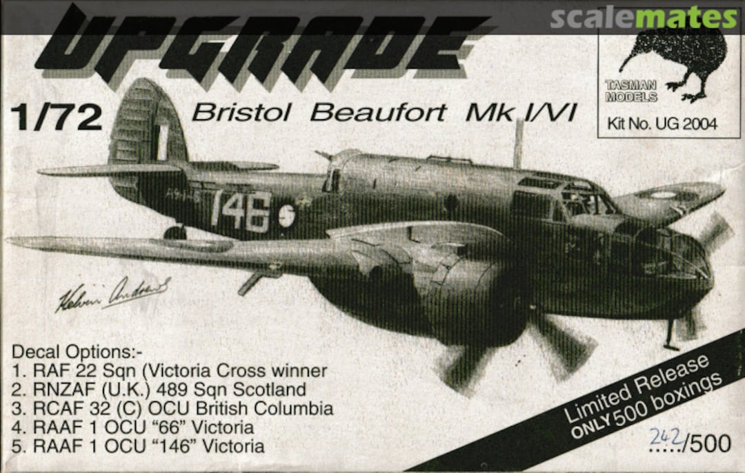 Boxart Bristol Beaufort Mk I/VI UG 2004 Tasman Model Products