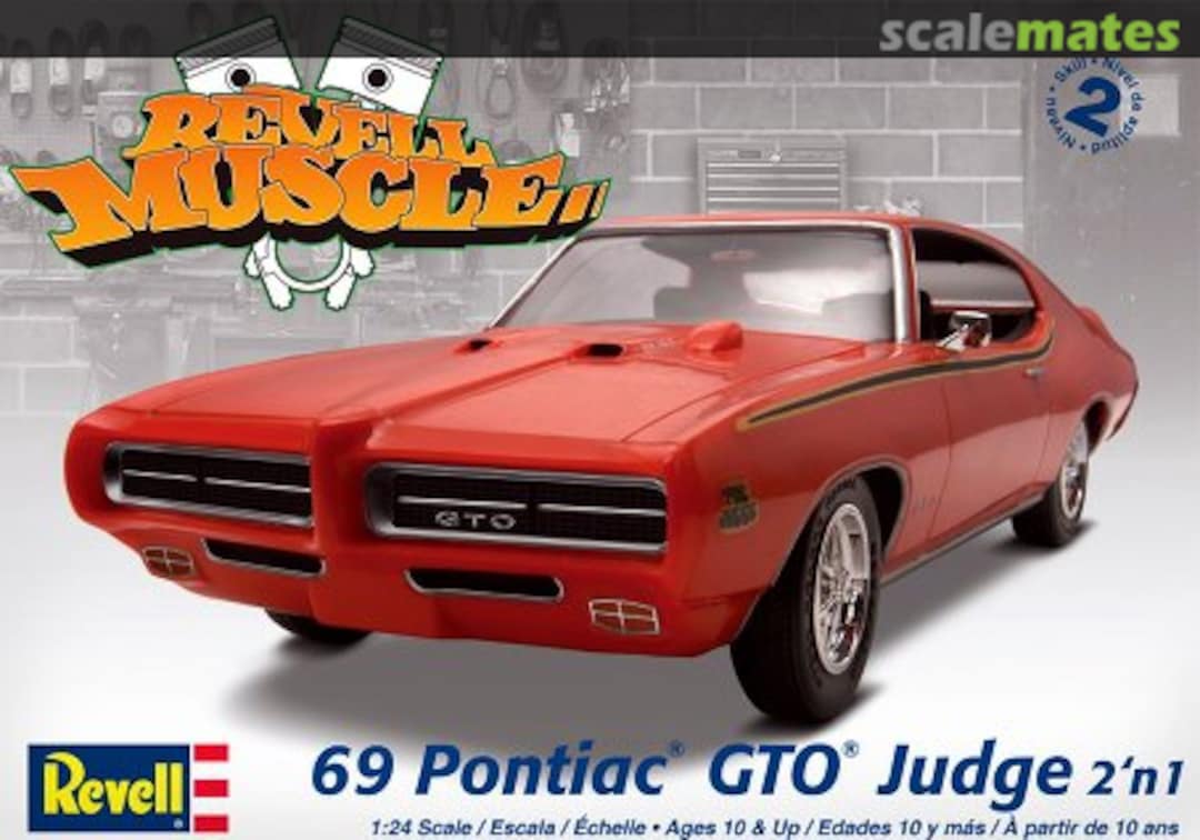 Boxart 69 Pontiac GTO Judge 2 'n 1 85-2072 Revell Boxart 69 Pontiac GTO Judge 2 'n 1 85-2072 Revell
