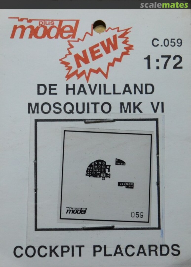 Boxart De Havilland Mosquito Mk VI Cockpit Placards C.059 PlusModel Boxart De Havilland Mosquito Mk VI Cockpit Placards C.059 PlusModel