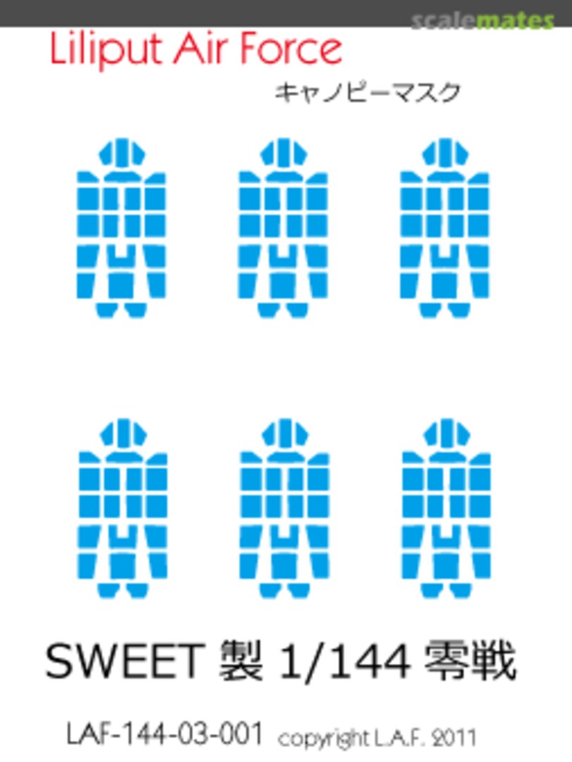 Boxart Mitsubishi A6M series Zero Fighter canopy mask LAF-144-03-001 Liliput Air Force Boxart Mitsubishi A6M series Zero Fighter canopy mask LAF-144-03-001 Liliput Air Force
