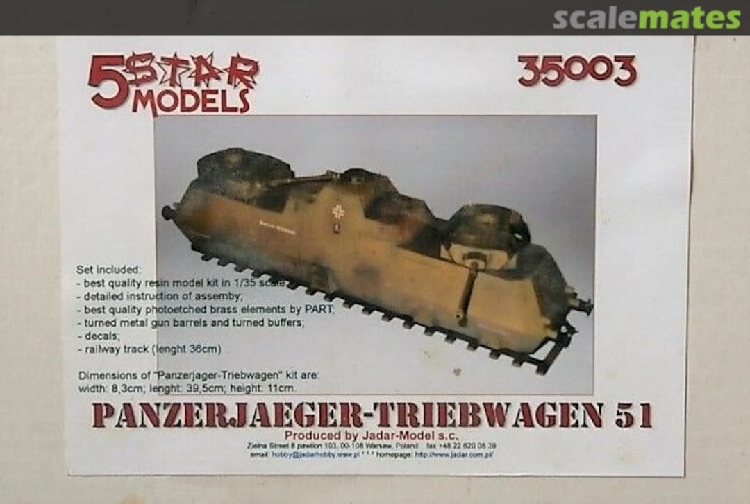 Boxart Panzerjaeger-Triebwagen 51 35 003 5 Star Models Boxart Panzerjaeger-Triebwagen 51 35 003 5 Star Models