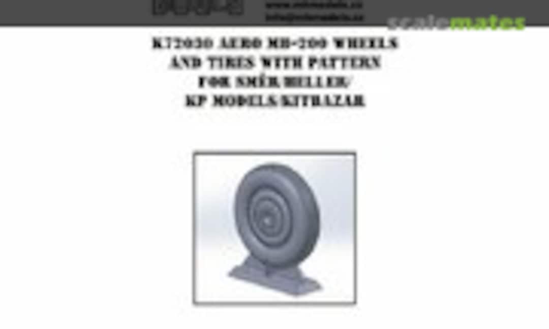 1:72 Aero MB-200 wheels and tires with pattern (MH Models K72030) K72030