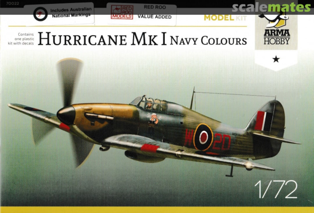 Boxart Hurricane Mk I Navy Colours 70022 Red Roo Models Boxart Hurricane Mk I Navy Colours 70022 Red Roo Models