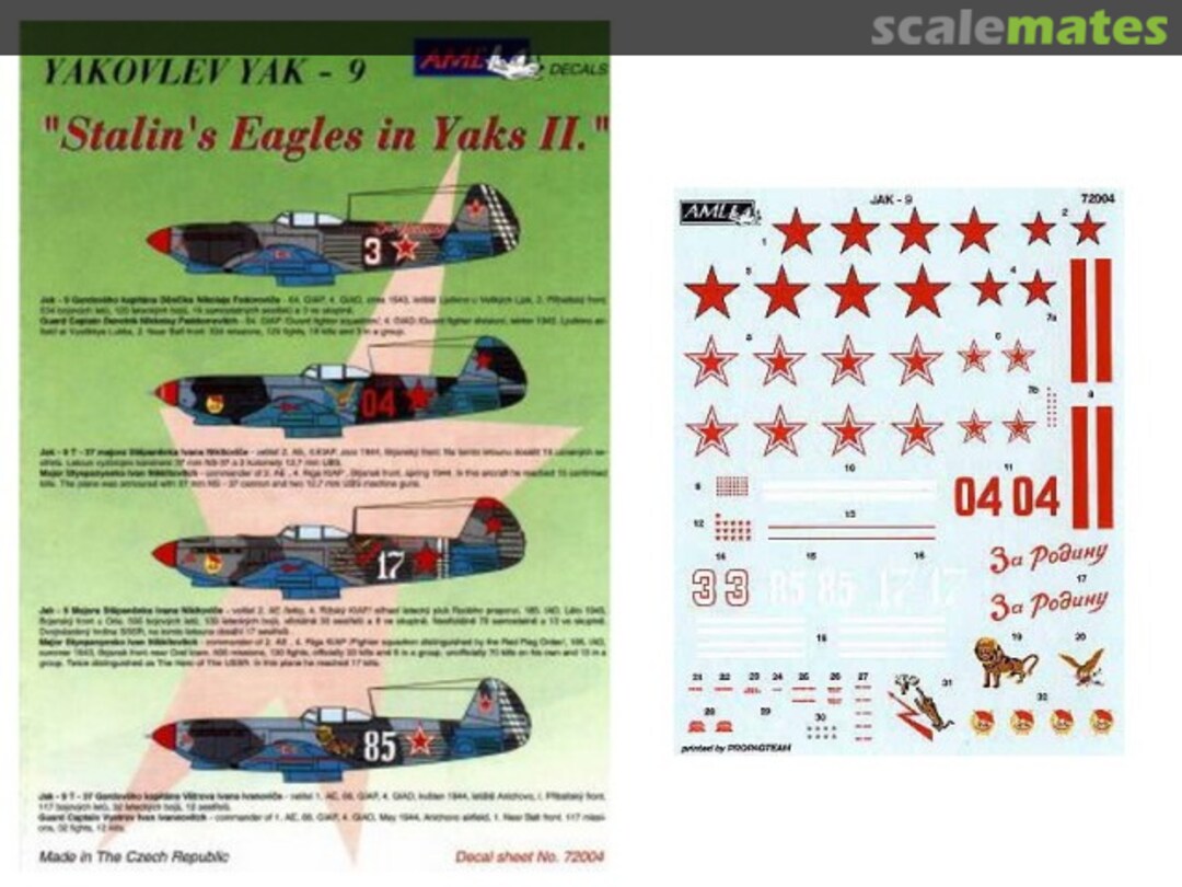 Boxart Stalin's Eagles in Yaks II 72004 AML Boxart Stalin's Eagles in Yaks II 72004 AML