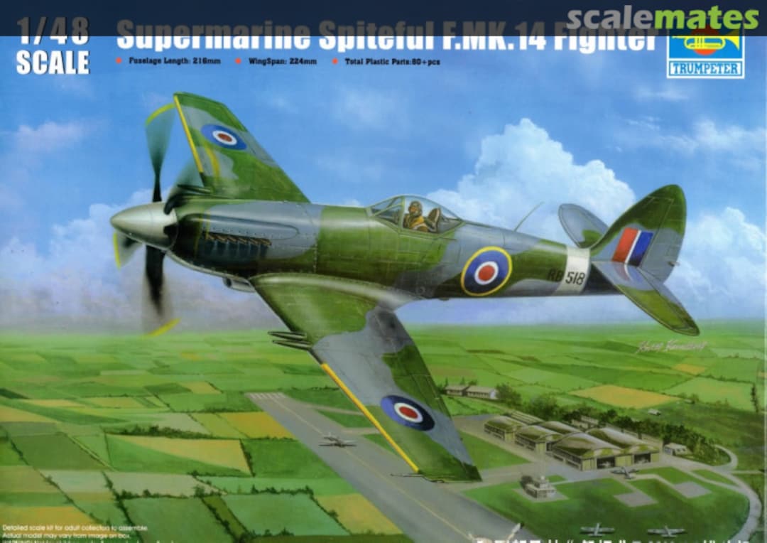 Boxart Supermarine Spiteful F.MK.14 Fighter 02850 Trumpeter Boxart Supermarine Spiteful F.MK.14 Fighter 02850 Trumpeter