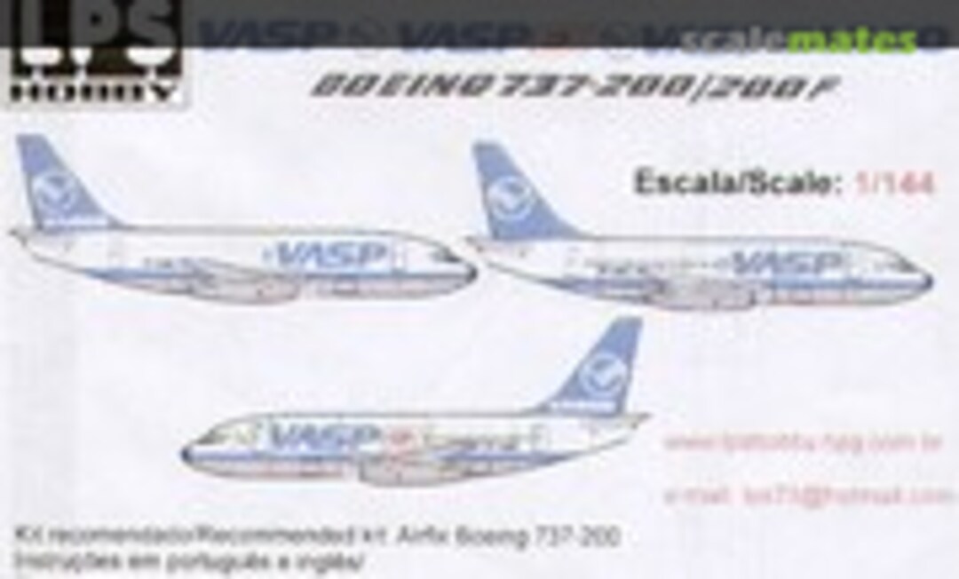 1:144 Boeing 737-200 VASP PP-SMB/SMS (LPS Hobby LPS144-04)