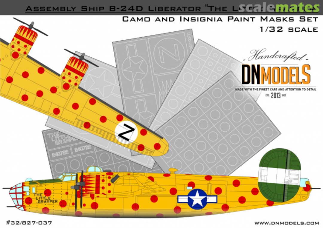 Boxart B-24D Liberator - "The Little Gramper" / Camo and Insignia Paint Mask Set 32/827-037 DN Models Boxart B-24D Liberator - "The Little Gramper" / Camo and Insignia Paint Mask Set 32/827-037 DN Models