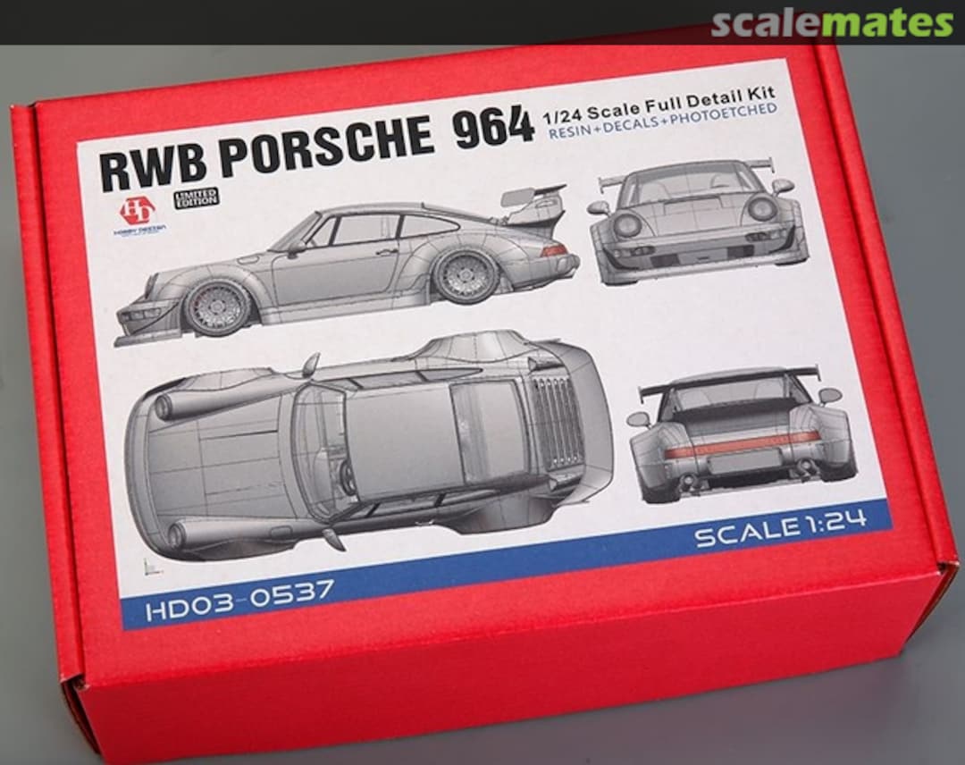 Boxart RWB Porsche 964 full detail kit HD03-0537 Hobby Design Boxart RWB Porsche 964 full detail kit HD03-0537 Hobby Design